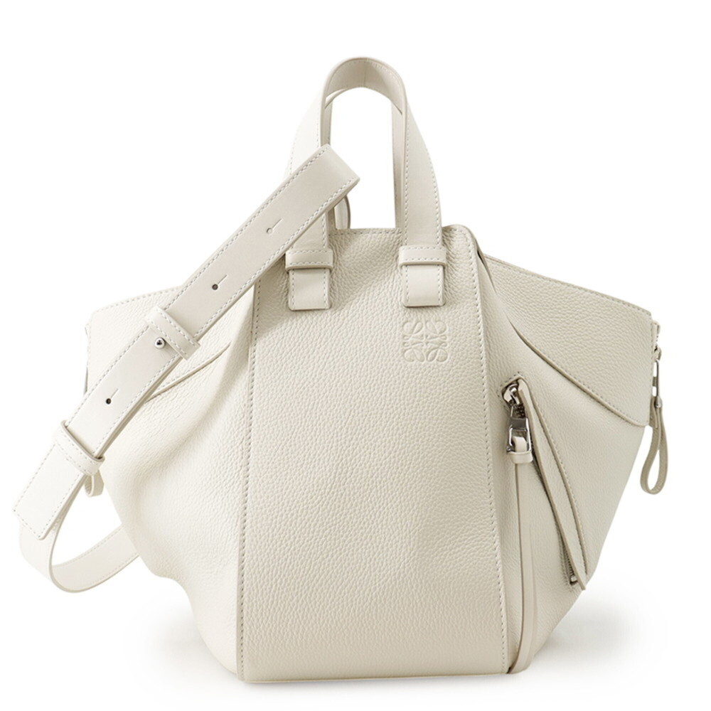 Loewe Hammock Small Leather Handbag A538S35X51 LOEWE 2-way Shoulder Bag White